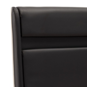 Cadru de pat cu LED, negru, 140 x 200 cm, piele ecologică - Img 6