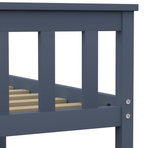 Cadru de pat, gri, 100 x 200 cm, lemn masiv de pin - Img 6