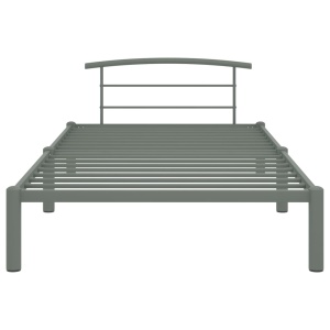 Cadru de pat, gri, 100 x 200 cm, metal - Img 3