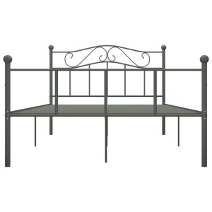Cadru de pat, gri, 140 x 200 cm, metal - Img 3