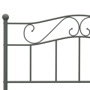 Cadru de pat, gri, 140 x 200 cm, metal - Img 6