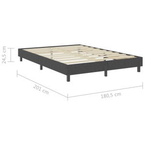 Cadru de pat, gri, 180 x 200 cm, material textil - Img 7