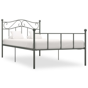 Cadru de pat, gri, 90 x 200 cm, metal