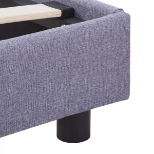 Cadru de pat, gri deschis, 140 x 200 cm, material textil - Img 5