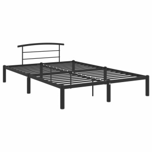 Cadru de pat, negru, 160 x 200 cm, metal - Img 2
