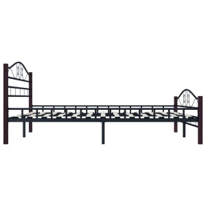 Cadru de pat, negru, 160 x 200 cm, metal - Img 4