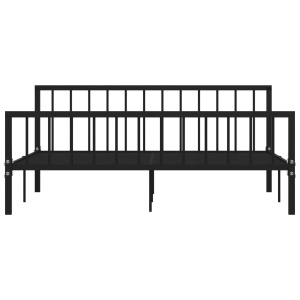 Cadru de pat, negru, 180 x 200 cm, metal - Img 3