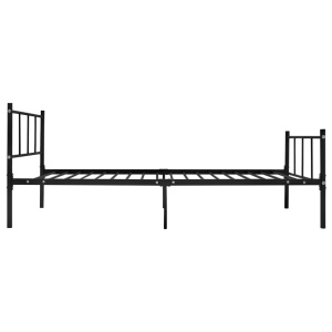 Cadru de pat, negru, 90 x 200 cm, metal - Img 4
