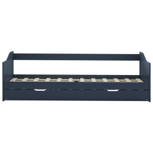 Cadru pat canapea, extensibil, gri, 90 x 200 cm, lemn de pin - Img 4