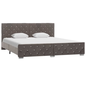 Cadru pat, gri, 180 x 200 cm, material textil