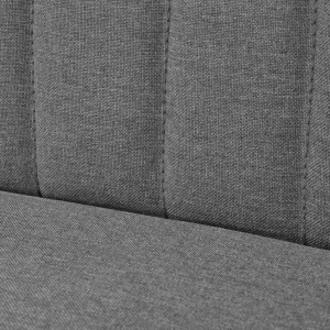 Canapea din material textil 117 x 55,5 x 77 cm, gri deschis - Img 2