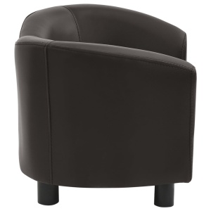 Canapea pentru câini, maro, 67x41x39 cm, piele ecologică - Img 4
