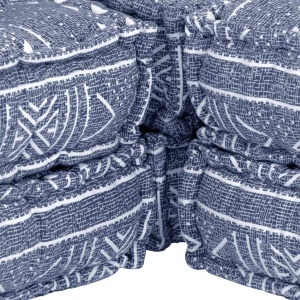 Canapea puf modulară cu 4 locuri, indigo, material textil - Img 12