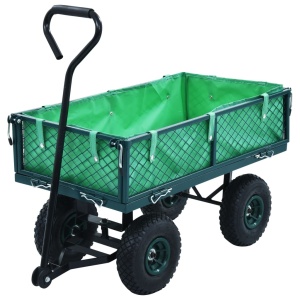 Cărucior manual de grădină, verde, 250 kg