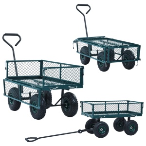 Cărucior manual de grădină, verde, 250 kg - Img 4