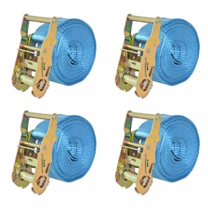 Chingi fixare cu clichet, 4 buc, 2 tone, 6 m x 38 mm, albastru