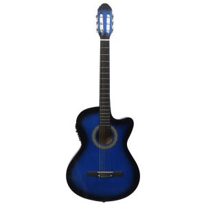 Chitară acustică occidentală cu egalizator, cu 6 corzi albastru - Img 2