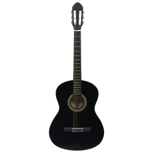 Chitară clasică incepători, negru, 4/4 39", lemn de tei - Img 2