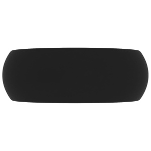 Chiuvetă baie lux, negru mat, 40x15 cm, ceramică, rotund - Img 4