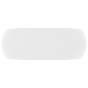 Chiuvetă de baie lux alb mat 40x15 cm ceramică rotund - Img 4