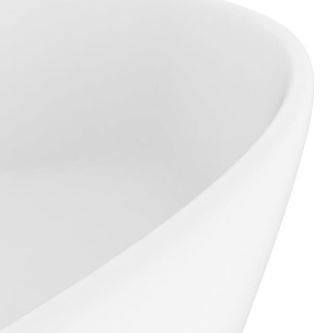 Chiuvetă de lux cu preaplin, alb mat, 36 x 13 cm, ceramică - Img 5