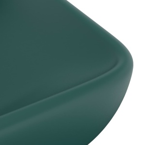Chiuvetă dreptunghiulară de lux verde inchis 71x38 cm ceramică - Img 6