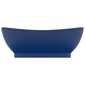 Chiuvetă lux preaplin albastru mat 58,5x39 cm ceramică oval - Img 3