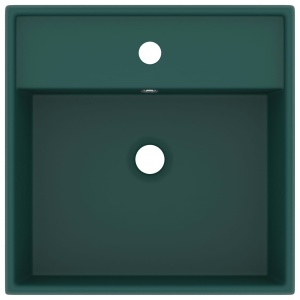 Chiuvetă lux preaplin verde inchis mat 41x41 cm ceramică pătrat - Img 4