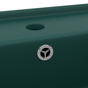 Chiuvetă lux preaplin verde inchis mat 41x41 cm ceramică pătrat - Img 5