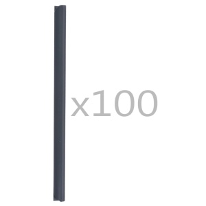 Cleme fixare fâșii de gard, 100 buc., antracit, PVC - Img 2