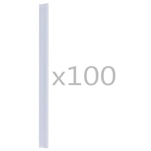 Cleme fixare fâșii de gard, 100 buc., PVC, transparent - Img 2
