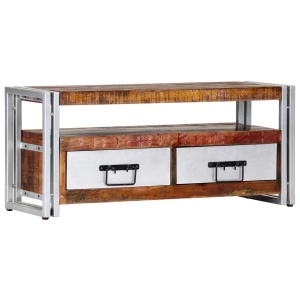 Comodă TV, 90 x 30 x 40 cm, lemn masiv reciclat - Img 10