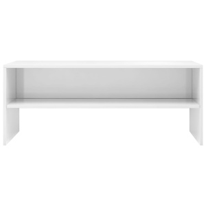 Comodă TV, alb lucios, 100 x 40 x 40 cm, PAL - Img 4