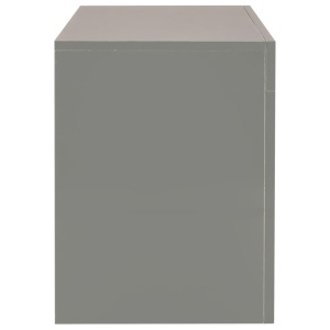 Comodă TV cu lumini LED, gri extralucios, 130x35x45 cm - Img 11