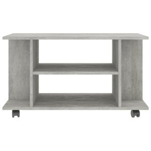 Comodă TV cu rotile, gri beton, 80 x 40 x 40 cm, PAL - Img 4