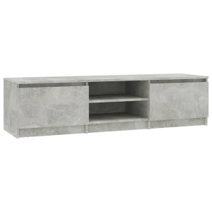 Comodă TV, gri beton, 140 x 40 x 35,5 cm, PAL - Img 2