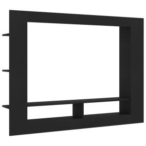 Comodă TV, negru, 152 x 22 x 113 cm, PAL - Img 2