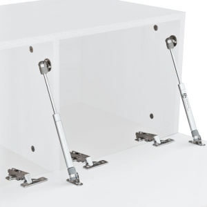 Comodă TV, PAL 120 x 40 x 34 cm Alb foarte lucios - Img 4