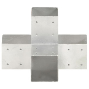 Conectori de grindă, formă X, 4 buc, 91x91 mm, metal galvanizat - Img 4