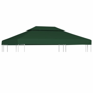 Copertină de rezervă acoperiș foișor, verde, 3 x 4 m, 310 g / m²