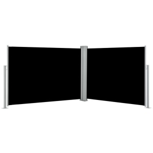 Copertină laterală retractabilă, negru, 100 x 1000 cm