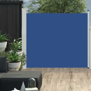 Copertină laterală retractabilă terasă, albastru, 100x300 cm