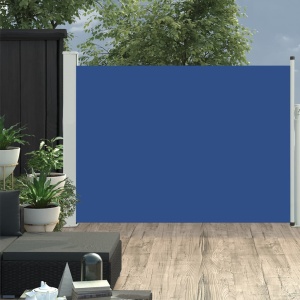 Copertină laterală retractabilă terasă, albastru, 100x500 cm