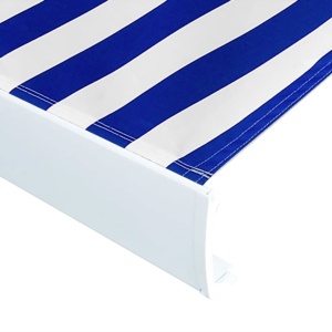 Copertină motorizată tip casetă, albastru și alb, 450 x 300 cm - Img 4