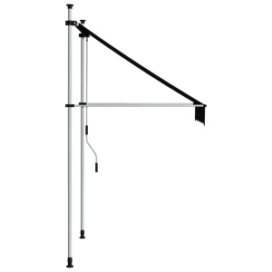 Copertină retractabilă manual, antracit, 100 cm - Img 3