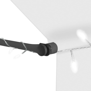 Copertină retractabilă manual cu LED, crem, 400 cm - Img 8