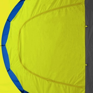 Cort camping material textil, 9 persoane, albastru și galben - Img 2