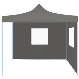 Cort de petrecere pliabil, 2 pereți laterali, antracit, 3 x 3 m - Img 2