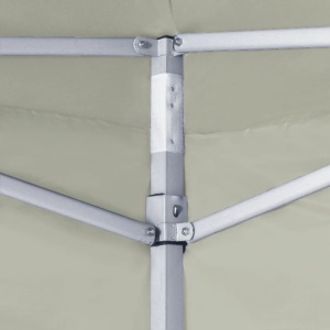 Cort de petrecere pliabil cu 2 pereți, crem, 2 x 2 m, oțel - Img 2