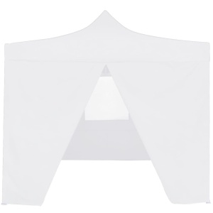 Cort de petrecere pliabil cu 4 pereți, alb, 2 x 2 m, oțel - Img 3